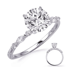 14K WG .08CTW BAGUETTE .46CTW