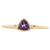10K Yellow Gold Trillian Amethyst Bezel Set Ring
