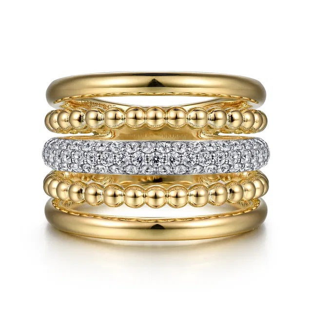 BUJUKAN 14K YG .68CTW G-H SI+