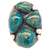 Estate: Sterling Silver Royston Turquoise Multi-Gem Ring