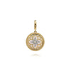 Bujukan 14K Yellow Gold Medallion with Mother of Pearl & Diamond