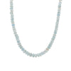 Aquamarine Bead Necklace with Sterling Silver Clasp