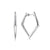 Sterling Silver Geometric Classic Hoop Earrings.