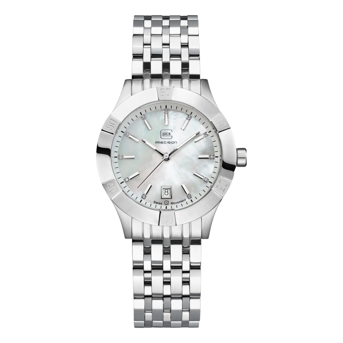 GLOCK GW-31-3-18 Stainless Watch with Mother of Pearl Dial