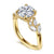 14K Yellow Gold Round Diamond Engagement Ring
