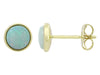 14K YG 1.09CTW OPAL STUDS