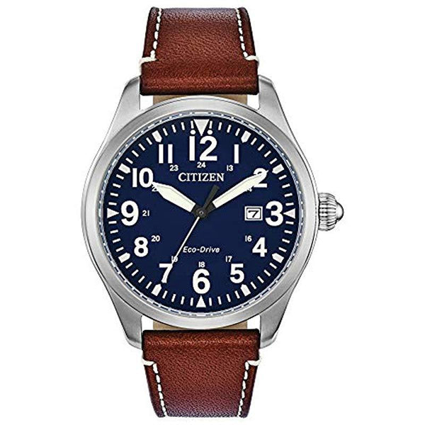 ECO DRIVE GARRISON BROWN LEATH.