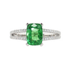 18kt White Gold 2.03ct Tsavorite .27ctw Diamond Ring