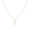 18kt Yellow Gold .26ctw H-I SI Bezel Cross Adjustable Chain