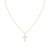 18kt Yellow Gold .26ctw H-I SI Bezel Cross Adjustable Chain