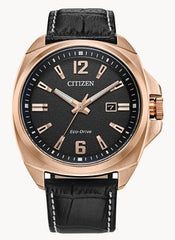 Citizen Eco Drive Endicott Black Leather Watch AW1723-02E