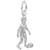 Sterling Silver Female Soccer Charm