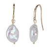 14K Yellow Gold Keshi Pearl Dangle Earrings