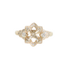 14K YG .35CTW G-H SI1/SI2 FLORAL SEMI MOUNT