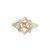 14K YG .35CTW G-H SI1/SI2 FLORAL SEMI MOUNT