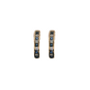 14K YG .27CTW SAPPHIRE .11CTW DIA J HOOPS