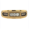 10kt Yellow Gold 1/4ctw Brown and White Diamond Gents Band