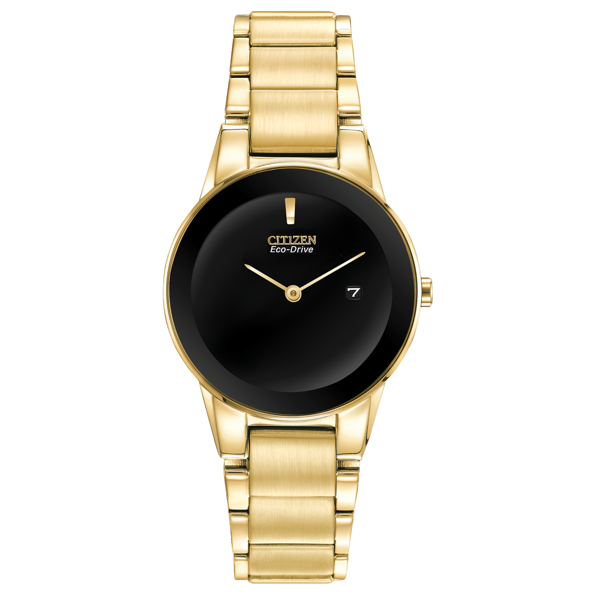 Citizen Eco Drive Goldtone Black Dial Watch
