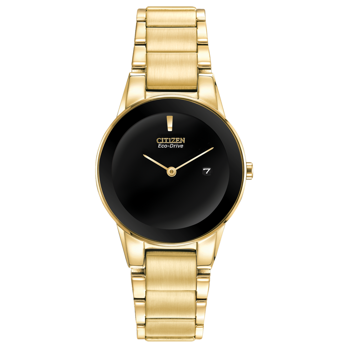 Citizen Eco Drive Goldtone Black Dial Watch