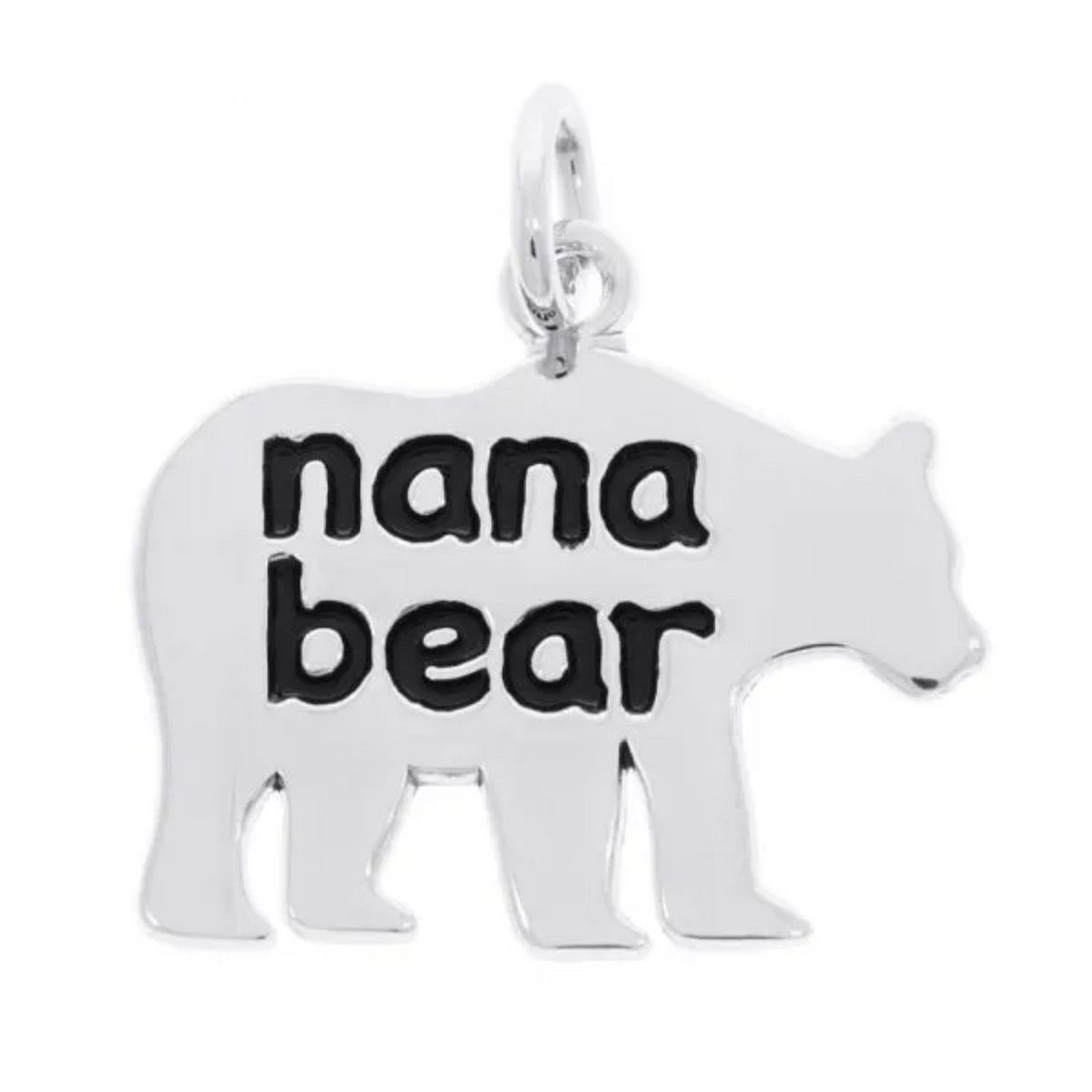 Sterling Silver Nana Bear Charm