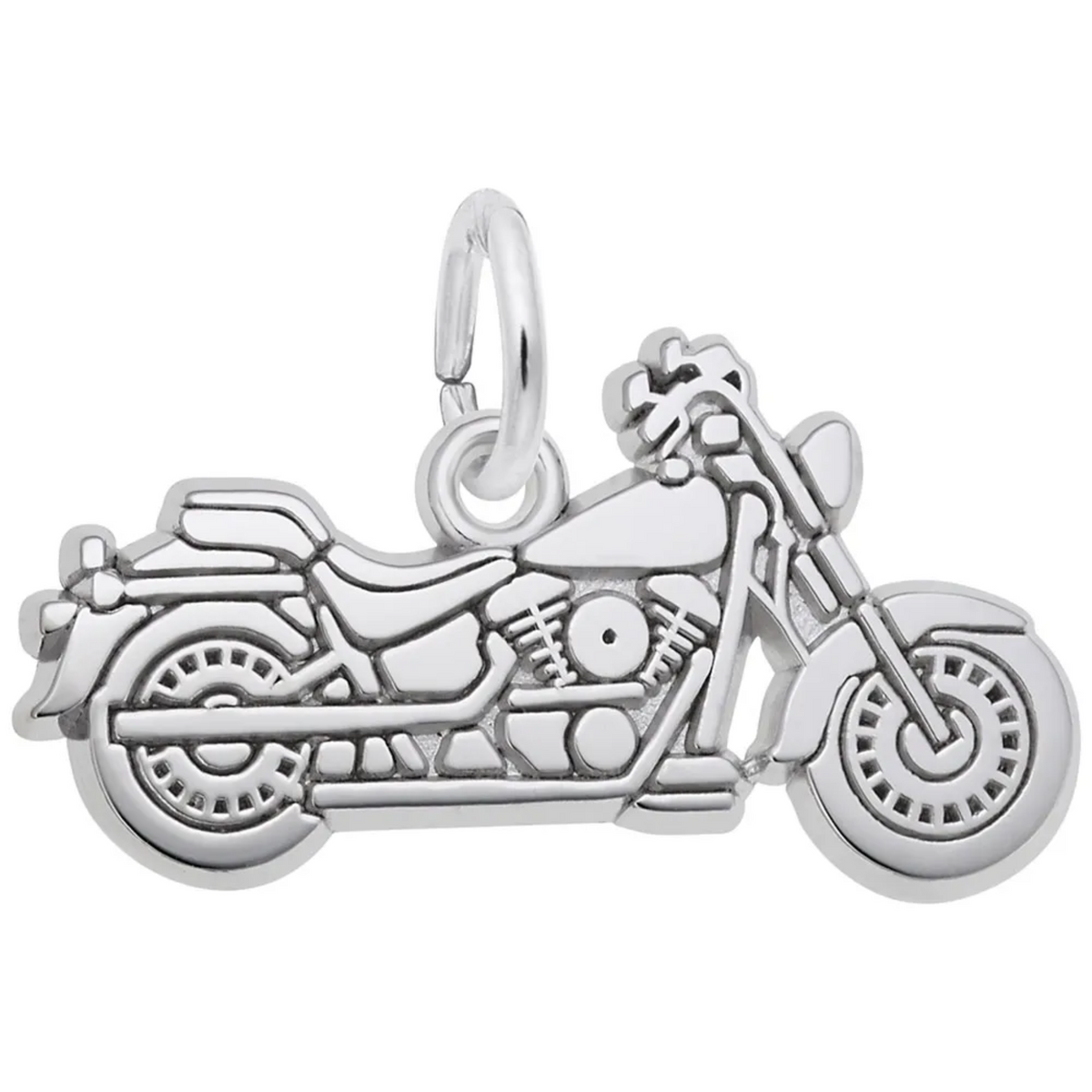 Sterling Silver Motorcycle Charm