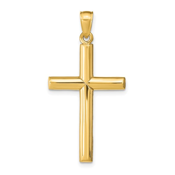 10K YG CROSS PENDANT