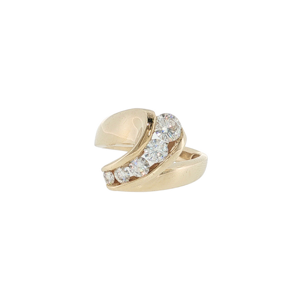 Estate 14kt Yellow Gold Moissanite Ring