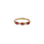 14K YG .61CTW OVAL RUBY .15CTW DIA BAND