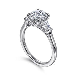 14K White Gold Miami 1.5CT Round Center Engagement Ring S1809798