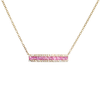 14K YG 1.06CTW PINK SAPPHIRE .