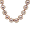 14kt White Gold 10-12mm Natural Lavender Fresh Water Pearl Necklace 18in