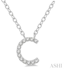 10K Gold "B" Diamond Initial Necklace
