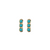 14K YG .25CTW 3 TURQUOISE BEZEL STUDS
