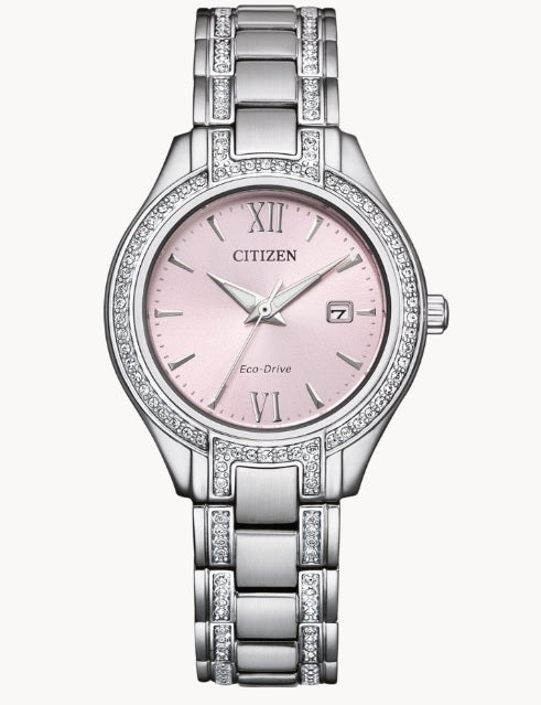 Citizen Eco Drive Stainless Classic Pink Dial Watch FE1230-51X