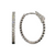 Estate 14kt White Gold in/out Diamond 1ctw Hoops