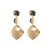 Estate 14kt Yellow Gold Hammered Dangle Earrings
