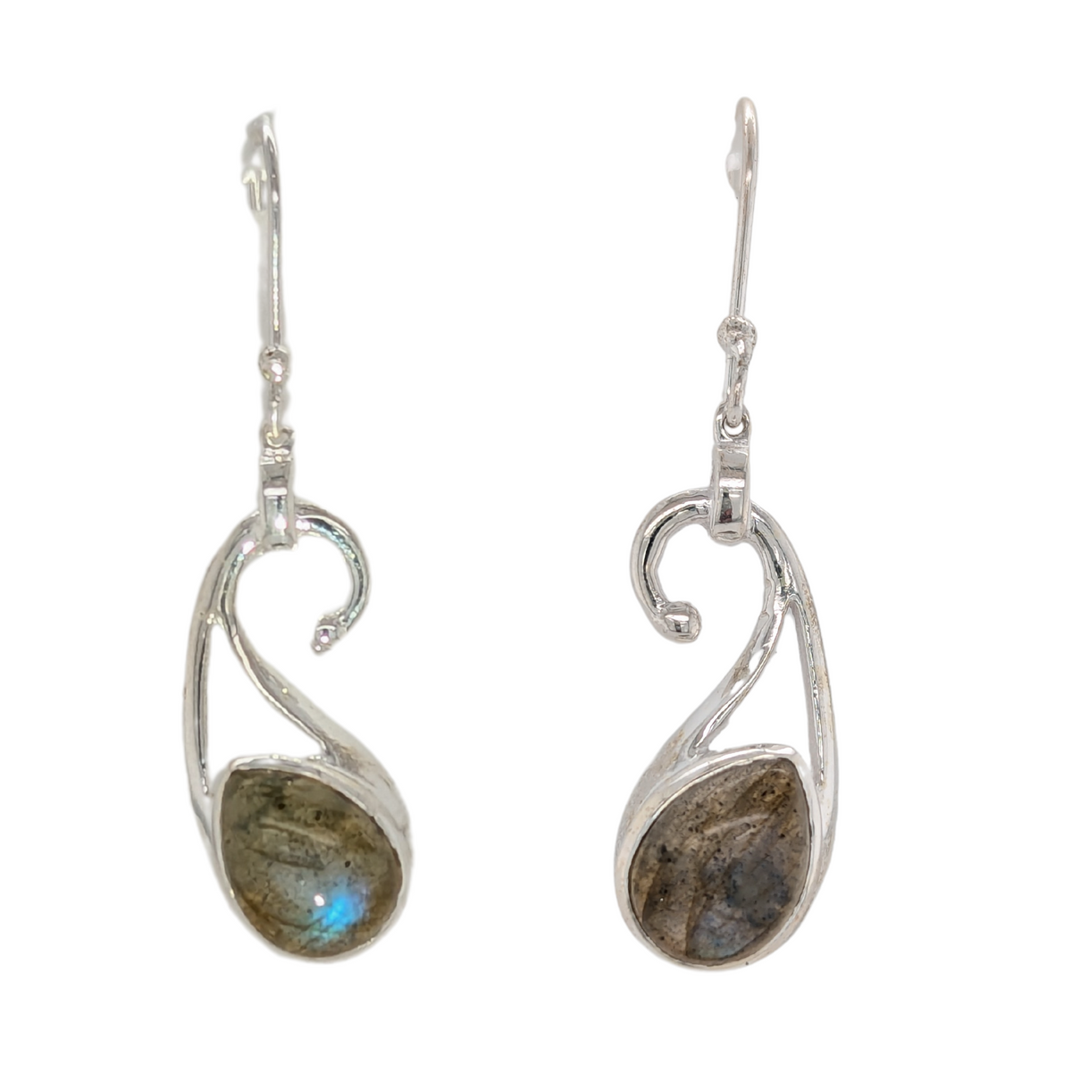 Sterling Silver Labradorite Teardrop Dangles