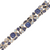 Sterling Silver Rainbow Moonstone and Tanzanite Bracelet 8"