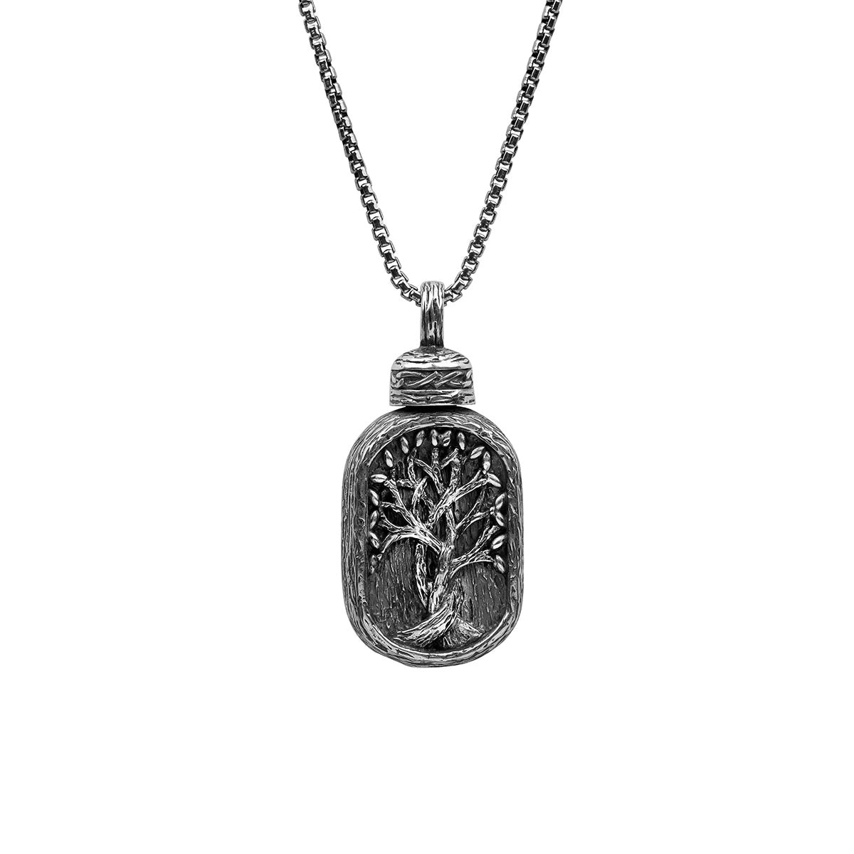 Sterling Silver Tree of Life Vial Necklace