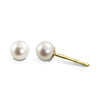 14K YG 4MM A AKOYA PEARL STUDS