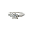 Estate 14kt White Gold Illusion Top Diamond .63ctw I I1 Engagement ring