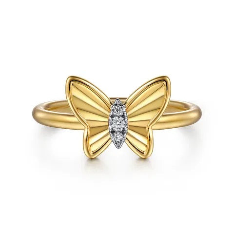 14K YG .03CTW G-H SI+ DIAMOND.