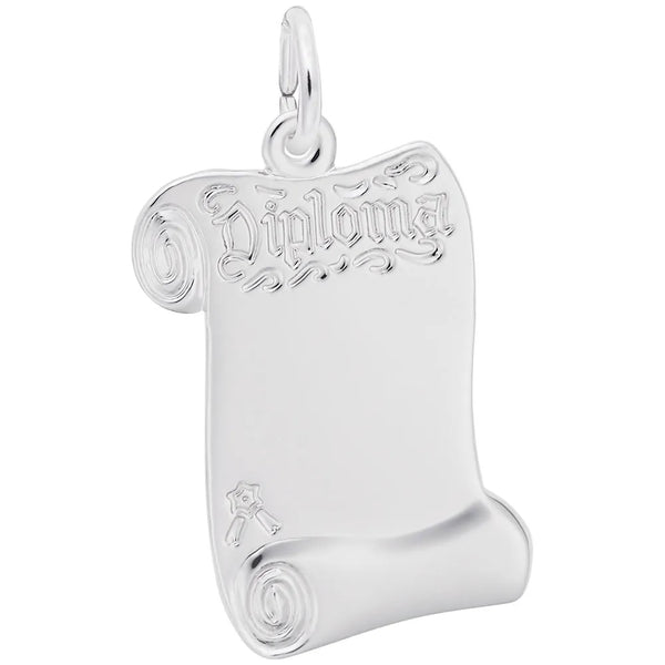 Sterling Silver Diploma Charm.