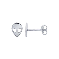 STERLING ALIEN HEAD STUDS