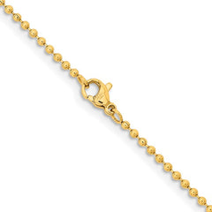 Stainless Yellow IP Plated 2MMM Ball Chain 22"