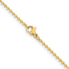 Stainless Yellow IP Plated 1.5MM Ball Chain Necklace 24"