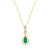 18K YG 1.20CT PS EMERALD .23CTW DIAMOND PENDANT