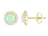 14K YG 1.06CTW OPAL .38CTW DIA