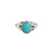 S/S OVAL TURQ SOLITAIRE RING