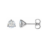 14K White Gold Round Martini Stud Earrings 1/5CTW.